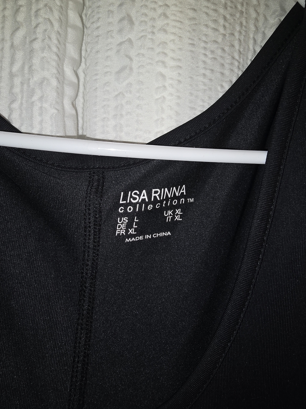 Lisa Rinna Collection Black Racerback High-Low Maxi Dress - Picture 2 of 4